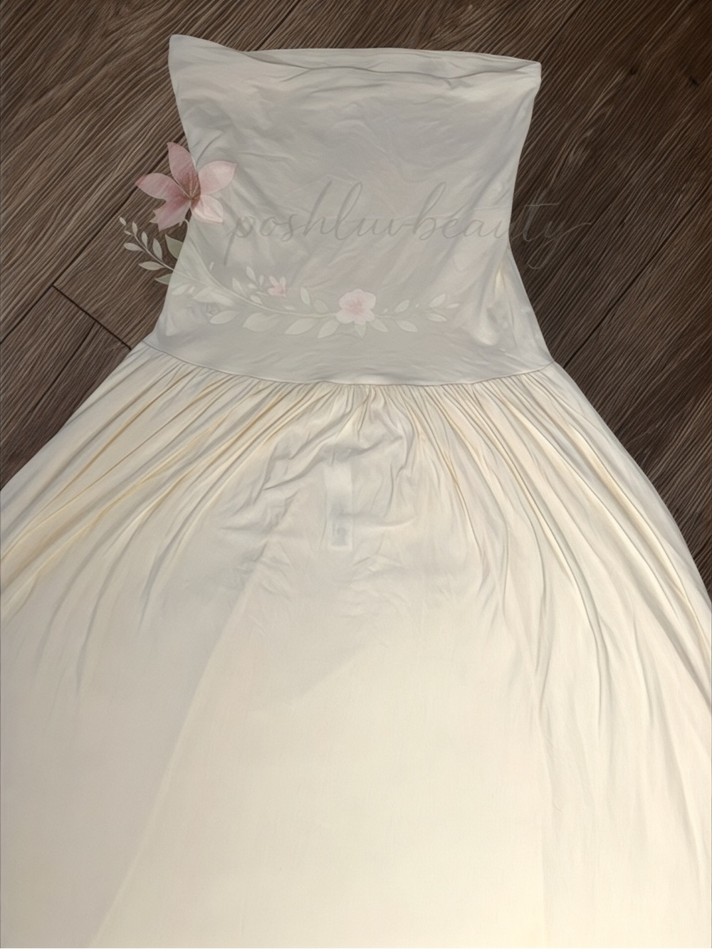 Lululemon NWT 2-in-1 Modal Strapless Maxi Dress Buttercream - Picture 2 of 9
